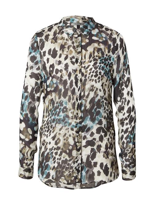 GUESS Bluse 'CLOUIS'  brun / petroleum / sort / hvid
