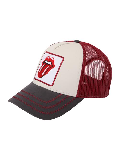 AMPLIFIED Hætte 'Rolling Stones'  stone / rød / mørkerød / uldhvid