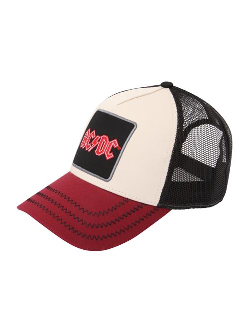 AMPLIFIED Hætte 'ACDC'  ecru / rød / mørkerød / sort