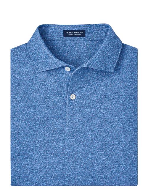 Radio Star Performance Jersey Polo - Edwin Spread Peter Millar Blue