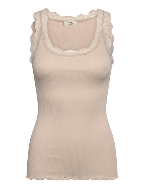 Rmwbalta Modal Sl U-Neck Top RM By Rosemunde Beige