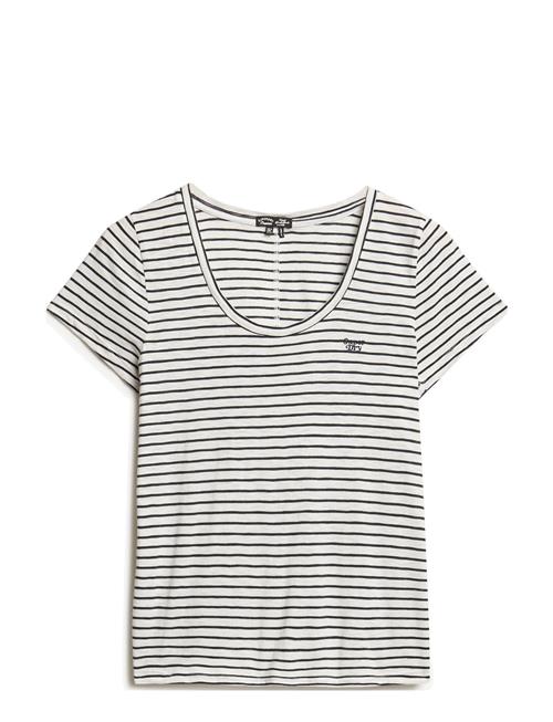 Scoop Neck Tee Superdry White