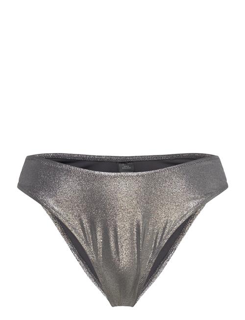 Scooped Glitter Bikini Bottoms Weekday Silver