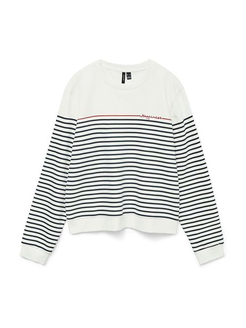 VERO MODA Sweatshirt 'Fernanda'  marin / mørkerød / hvid