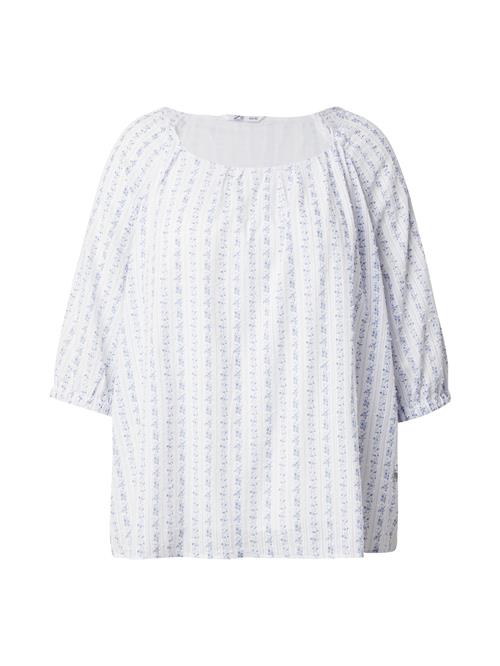 Z-One Bluse 'Fl44eur'  lyseblå / hvid