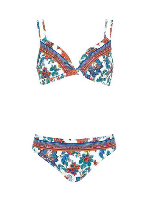 OLYMPIA Bikini  petroleum / lyserød / hvid