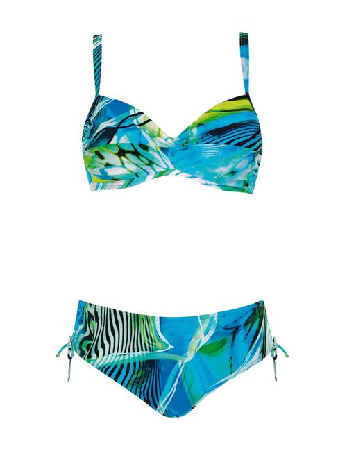 SUNFLAIR Bikini  turkis / grøn / sort / offwhite