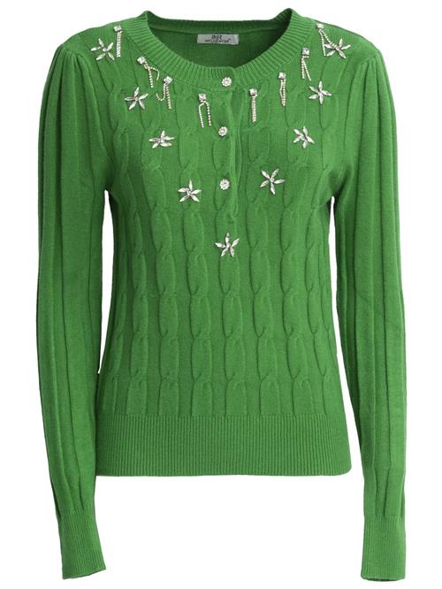Influencer Pullover  grøn / transparent