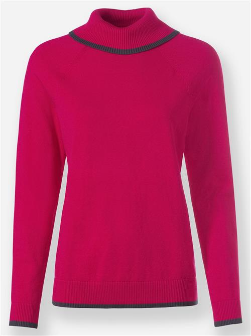 heine Pullover  mørk pink / sort