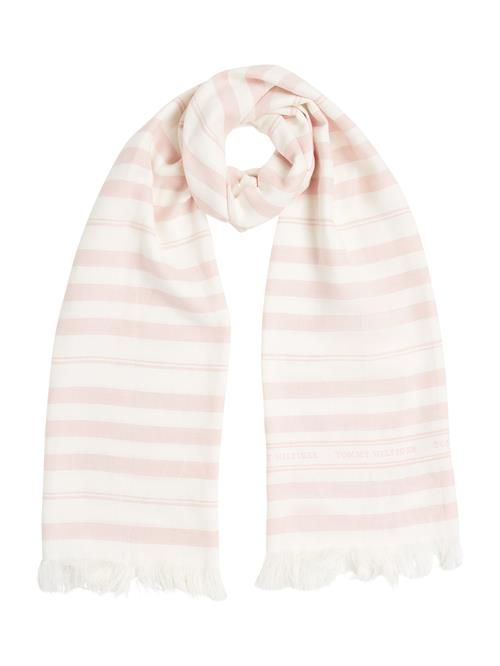 TOMMY HILFIGER Tørklæde 'PREMIUM BEACH'  rosé / hvid