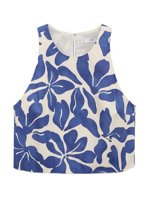 MANGO Bluse 'JAMIE'  blå / hvid