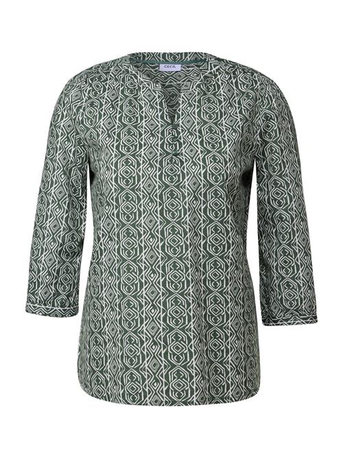 CECIL Bluse  mørkegrøn / hvid