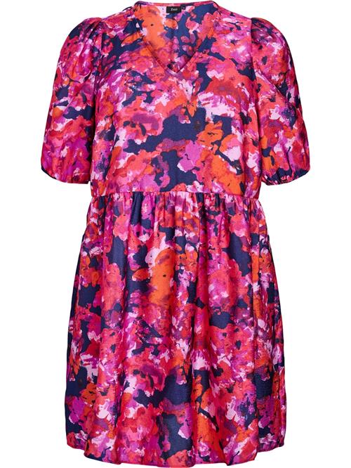 Zizzi Kjole 'Molia'  marin / orange / mørk pink