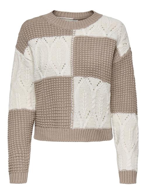 JDY Pullover 'JDYJusty'  cappuccino / hvid