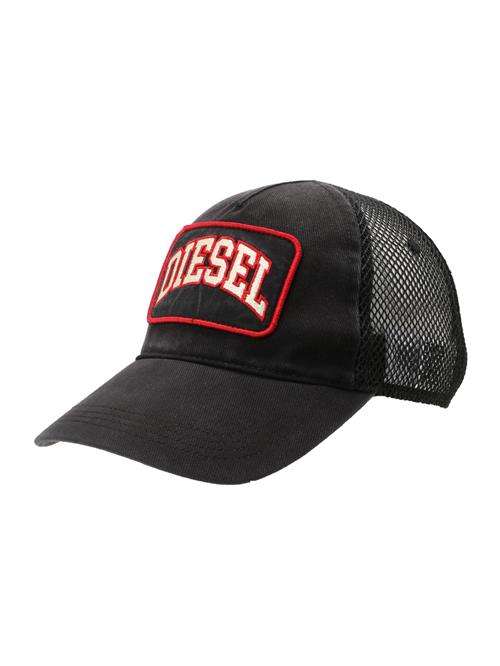 DIESEL Hætte  rød / sort / hvid