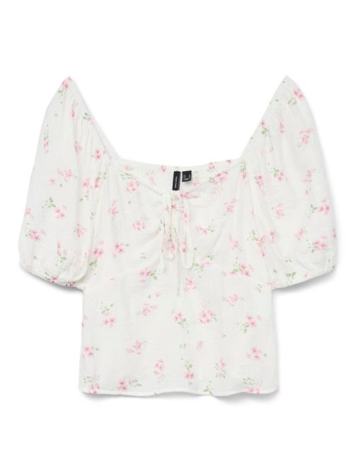 VERO MODA Bluse 'VMBella'  pastelblå / lysegrøn / lys pink