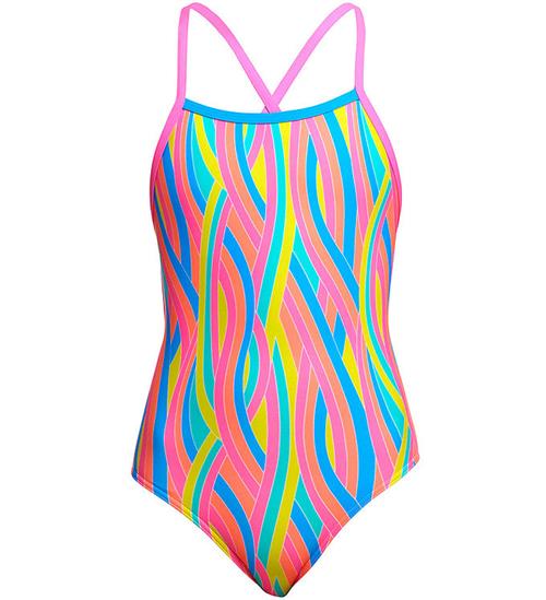 Funkita Badedragt - Strapped In One - UV50+ - Swirly Straws