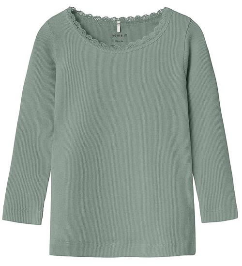 Name It Bluse - Noos - Rib - Nmfkab - Slate Gray