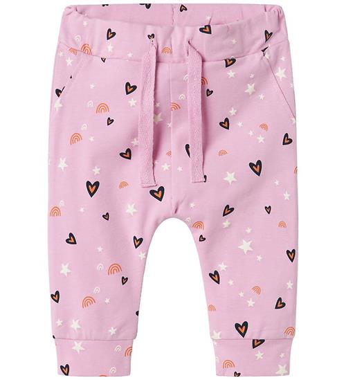 Name It Bukser - NbfVandora - Pastel Lavender/Hearts
