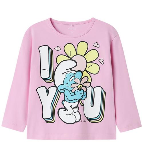 Name It Bluse - NmfFrida - Smølferne - Pink Frosting
