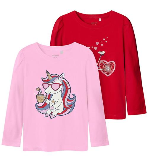 Name It Bluse - NmfKalesja - 2-pak - Pirouette/W. Tomato