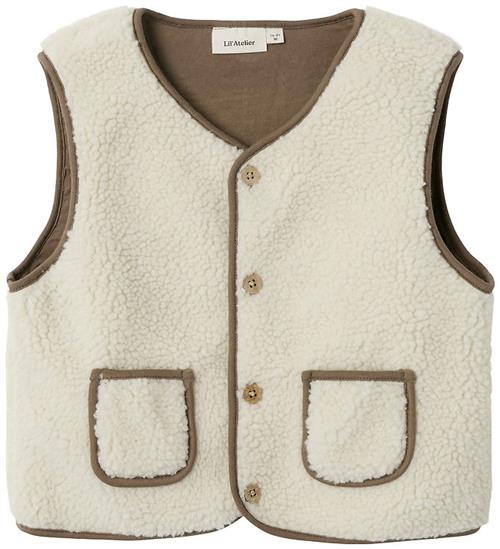 Lil Atelier Fleecevest - Loose - NmnLajo - Turtledove/Shitake