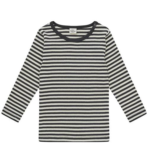 Mads Nørgaard Bluse - Striped Tobinino - Black/Vanilla Ice