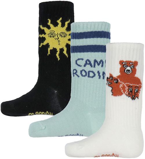 Mini Rodini Strømper - 3-pak - Camp Rodini - Multi