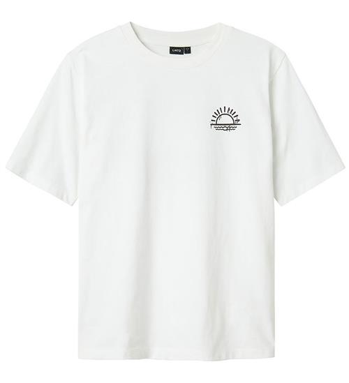 LMTD T-shirt - NlmFunset - Bright White/Black Bio
