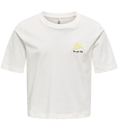 Kids Only T-shirt - KogRex - Cloud Dancer/Sun