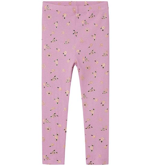 Name It Leggings - Rib - NmfPosana - Smokey Grape m. Glimmer