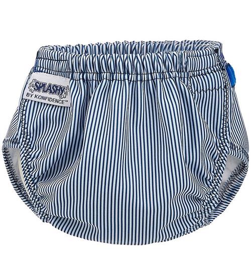 Konfidence Blebadebukser - e-Flex Splashy - Stripe Blue/White