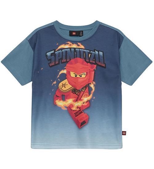 LEGOÂ® Ninjago T-shirt - LwTaffy 307 - Støvet Blå m. Print