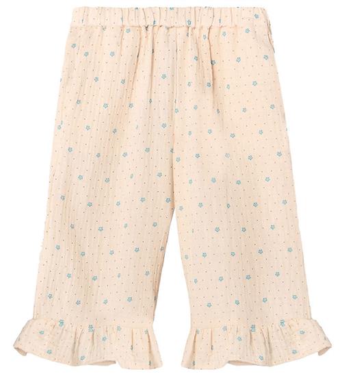 Fliink Bukser - Blooming Ruffle - Sandshell AOP