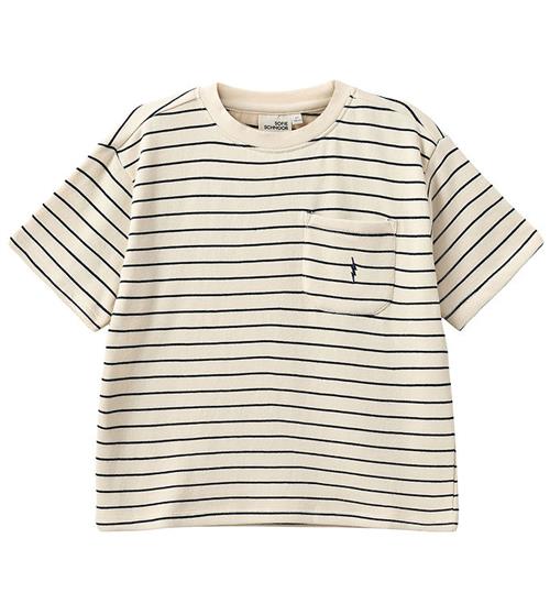 Sofie Schnoor T-Shirt - Antique White W. Blue