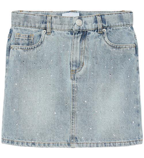 Vero Moda Girl Nederdel - VmBling - Light Blue Denim/Rhinestones