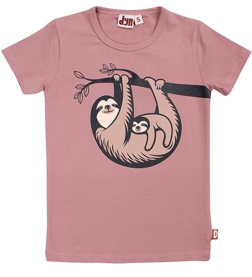 DYR T-shirt - DyrGrowl - Dk Rose Beige Dovendyr Mor