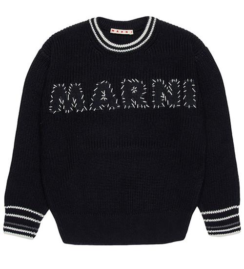 Marni Bluse - Strik - Sort m. Hvid