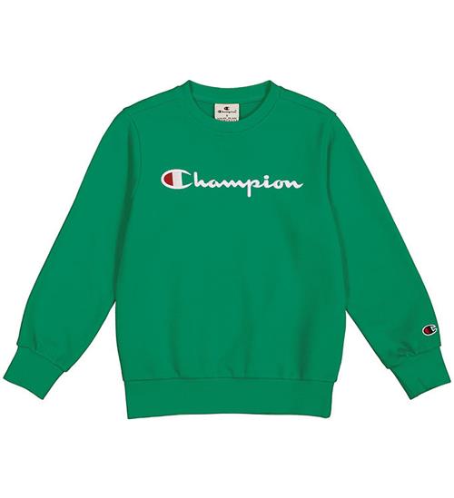Champion Sweatshirt - Crewneck - Grøn m. Logo