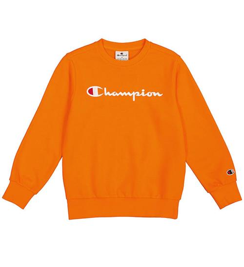Champion Sweatshirt - Crewneck - Orange m. Logo
