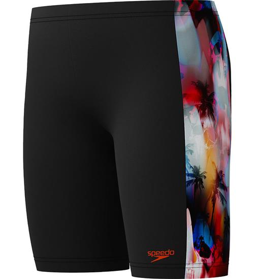 Speedo Badebukser - Digital Panel Jammer - Sort m. Print