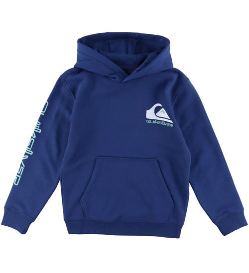 Quiksilver Hættetrøje - Omni Logo - Blå m. Print