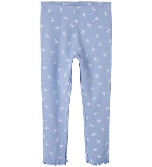 Name It Leggings - Rib - NmfVemia - Serenity/Butterflies