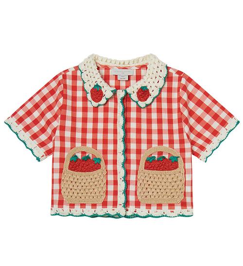 Stella McCartney Kids Skjorte - Hvid/Rødternet