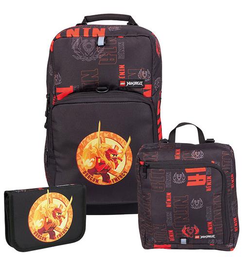 LEGOÂ® Ninjago Skoletaskesæt - Dragon Energy - 20,5 L - Sort
