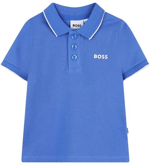 BOSS Polo - Piqué - Blå