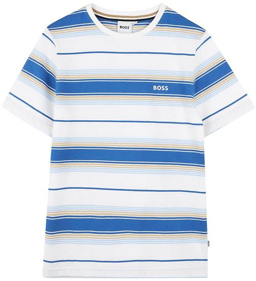 BOSS T-shirt - Lyseblå/Hvidstribet