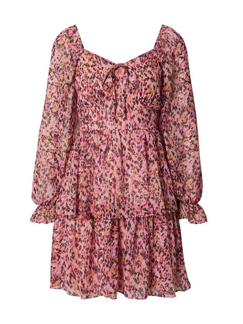 Trendyol Sommerkjole  pastelgul / pink / lyserød / sort