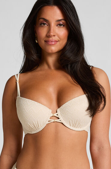 Hunkemöller Bikini Top hæklet hvid
