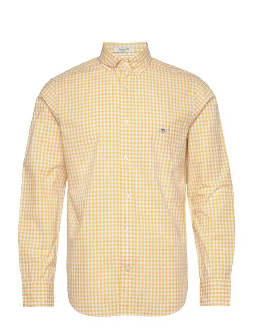 Reg Poplin Gingham Shirt GANT Yellow